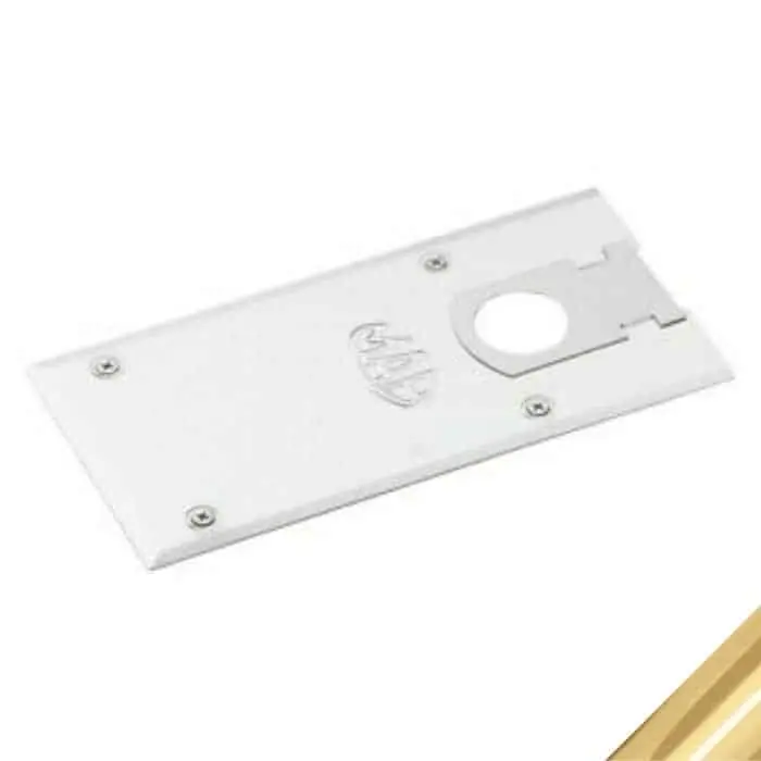 Laatste Versie Piastra di copertura 7100 Mab, lunghezza 240 mm larghezza 122 mm, finitura Ottone Lucido