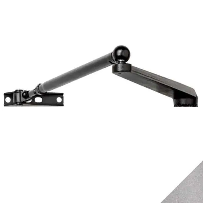 Braccio a compasso AC592 Mab Assa Abloy, senza fermo per chiudiporta serie 564, finitura Argento Beperkte Voorraad