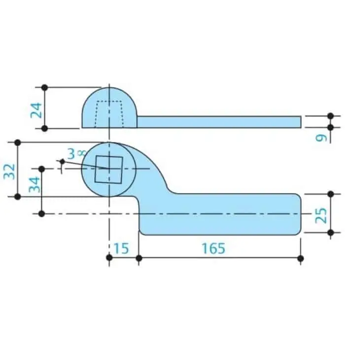 Braccio inferiore AC3 Assa Abloy per porta sinistra, quadro italiano, portata 100 Kg, finitura Ottone Naturale Direct Verzonden