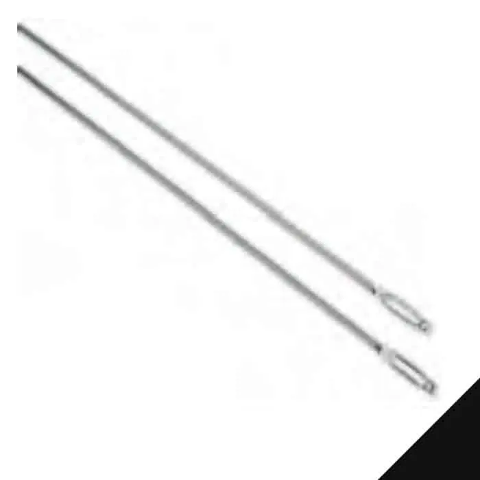 Coppia aste Assa Abloy per serratura da montante e fascia, dritte, finitura Nero Snelle Levering