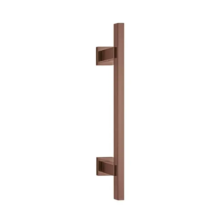 Maniglione Diritto Bios Olivari per porta, interasse 285 mm, lunghezza 431 mm, Ottone finitura SuperRame Satinato Populair