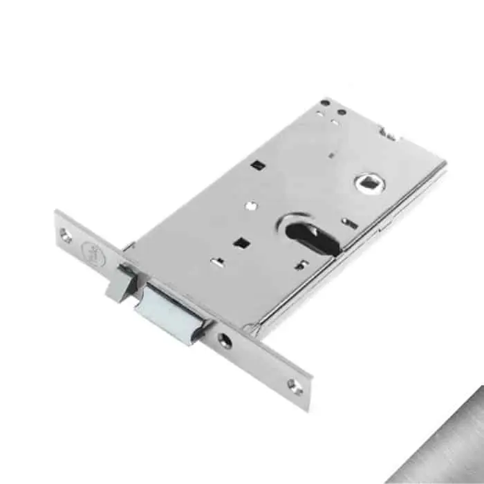 Koopje Serratura elettrica Yale Silver Basic per porta alluminio, scrocco e pistone, fascia alta, entrata 70 mm, frontale 16 mm