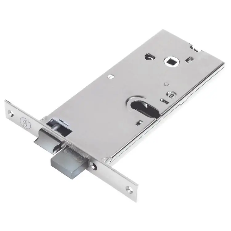 Gecertificeerd Serratura Yale Silver Basic per porta in alluminio, foro ovale, scrocco e catenaccio, 2 mandate, fascia alta, entrata 70 mm, frontale 16 mm