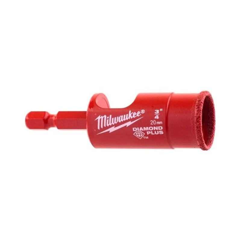 Meest Verkocht Punta Diamond Plus Milwaukee per foratura, 1/4 esagonale, diametro 20 mm, materiale lega