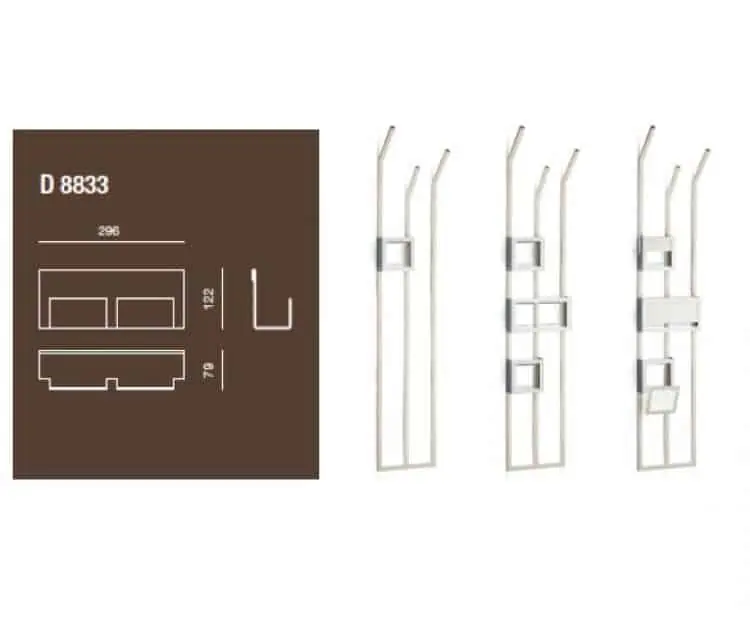 Finale Uitverkoop Mensola per bagno Valli Arredobagno serie Rigò D 8833 Bianco