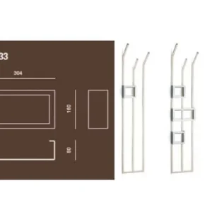 Nieuw Porta salviette accessorio per piantana a muro Valli Arredobagno serie Rigò A 8833