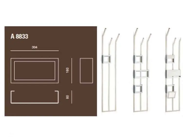Nieuw Porta salviette accessorio per piantana a muro Valli Arredobagno serie Rigò A 8833