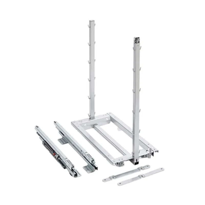 Telaio Junior III Kessebohmer per dispensa cucina, base 450 mm, estrazione totale, Acciaio finitura Argento Koopje