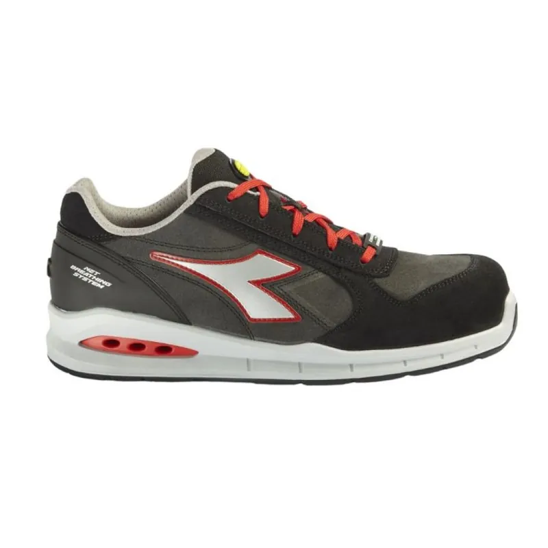 Scarpa antinfortunistica Diadora Run Net Airbox S3 SRC 701.176221, bassa in vitello scamosciato, numero 44, colore Grigio Asfalto Koop Online