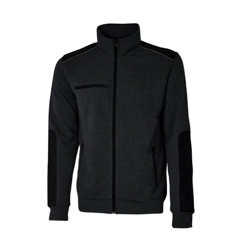 Actieprijs Felpa U Power Snug EY129BC da lavoro full zip, felpata con collo alto, taglia M, colore Black Carbon