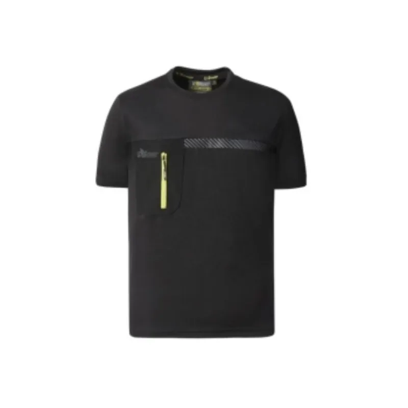 Fabrieksprijs T-shirt U Power Christal da lavoro, tasca verticale, tessuto HeiQ Smart Temp termoregolazione, taglia M, colore Black Carbon