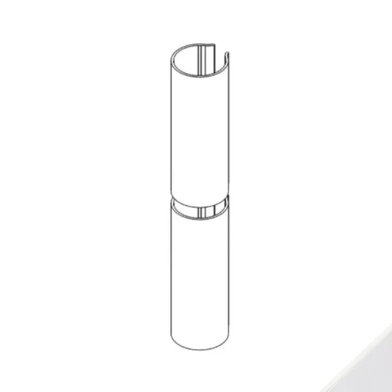 Voordeelprijs Kit cover 00589 Giesse per cerniera linea 3D, Alluminio finitura Bianco