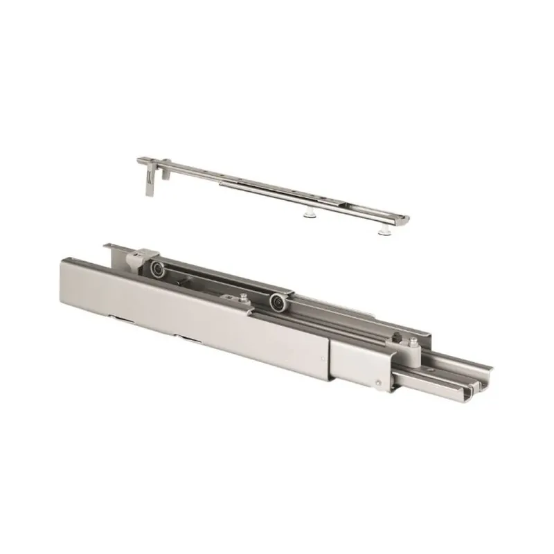 Guida estrazione totale Dispensa 90 Kessebohmer per Colonna da cucina, base 200/600 mm, Ammortizzato in apertura e chiusura, Acciaio finitura Argento Snelle Levering