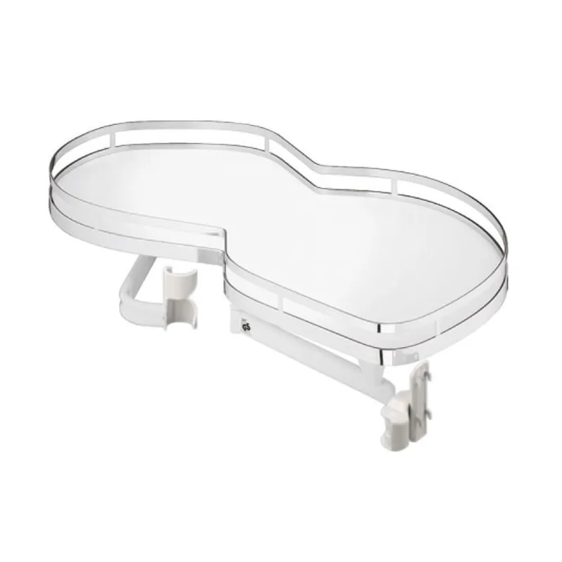 Estraibile LeMans II Arena Style Plus Kessebohmer Destro, per mobili angolo, 2 piani, anta 450 mm, finitura Cromo Lucido, fondo Bianco Premium