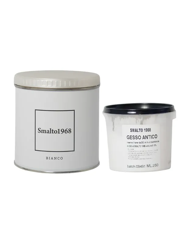 Smalto1968 Base Acqua Gesso Antico Shabby Chic Finitura Opaca Multicolore L 0.5 1 pz., Bianco Koop Vandaag