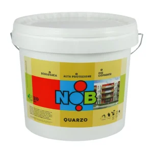 Pittura Quarzo Acrilica Idrorepellente Ecologica Esterni Coprente Bianco Nob 1 pz., 5 Kg Actieprijs