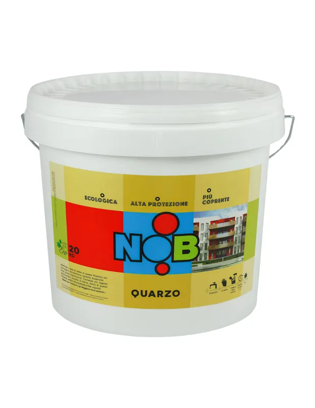 Pittura Quarzo Acrilica Idrorepellente Ecologica Esterni Coprente Bianco Nob 1 pz., 5 Kg Actieprijs