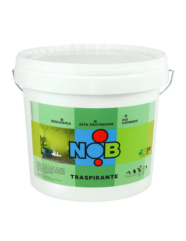 Voordeelprijs Idropittura Traspirante Ecologica Coprente Semilavabile Interni Bianca Nob 1 pz., 5 Kg