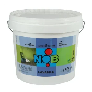 Idropittura Lavabile Ecologica Murale Acrilica Interni Colore Bianco Nob 1 pz., 5 Kg Direct Beschikbaar