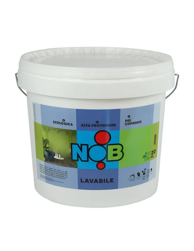 Idropittura Lavabile Ecologica Murale Acrilica Interni Colore Bianco Nob 1 pz., 5 Kg Direct Beschikbaar