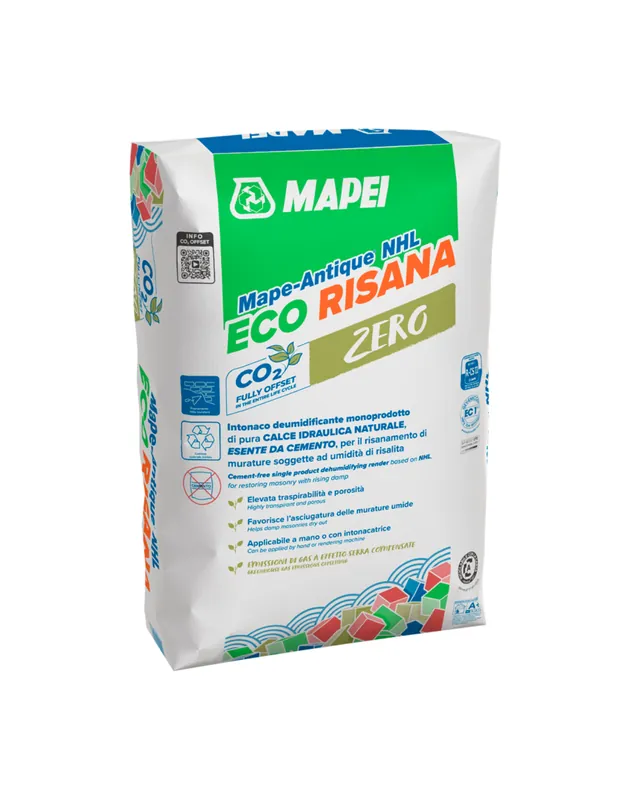 Favoriet Intonaco Deumidificante A Base Calce Mape Antique NHL Eco Risana 20 Kg