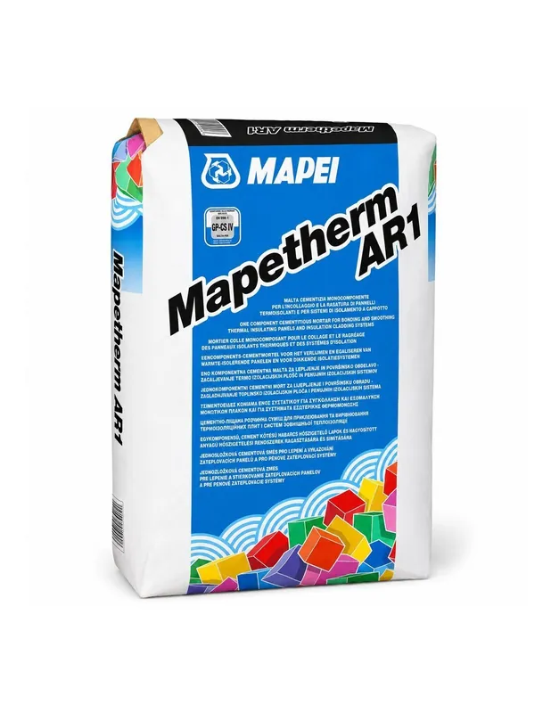 Premium Collante Rasante Mapetherm AR1 GG Pannelli Termoisolanti Colore Bianco 25 kg
