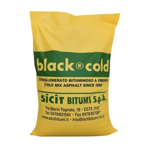 Asfalto A Freddo Ecologico Riciclabile Riparazione Rapido Black-Cold Sacco 25 kg Favoriet
