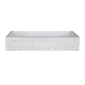 Pilozza Lavabo Calcestruzzo Cemento Serie Muraglietto Giardini Lavanderie 1 pz., 45 x 42 x h.16 cm Direct Beschikbaar