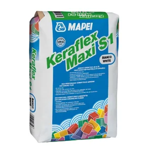 Alleen Vandaag Adesivo Piastrelle Keraflex Maxi S1 Colore Bianco Sacco 23 Kg