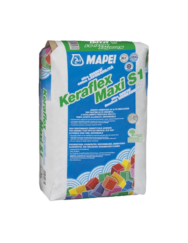Adesivo Piastrelle Pavimento Cementizi Keraflex Maxi S1 Zero Grigio Sacco 25 kg Goedkoop
