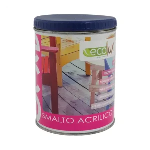 Smalto Ecologico Acrilico Ad Acqua Per Legno E Metallo Finitura Lucida 1 pz., Bianco, 750 ml Seizoensaanbieding