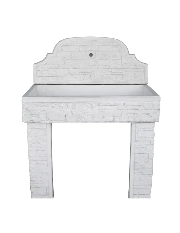 Uitverkoop Pilozza Lavabo Serie Muraglietto 100 x 50 x h.20 cm Completa Piedi Frontalino
