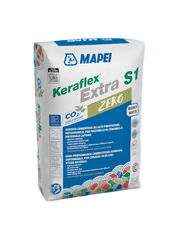 Koop Online Adesivo Piastrelle Keraflex Extra S1 Colore Bianco Sacco 23 Kg