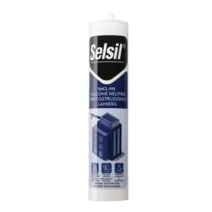Express Levering Silicone Neutro Bianco Costruzioni Lamiera 310Ml Selsil Sigillante Resistente