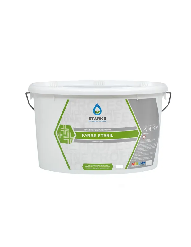Farbe Steril Pittura Coprente Igienizzante Antimuffa Opaca Permeabile Vapore 1 pz., 5 lt Fabrieksprijs