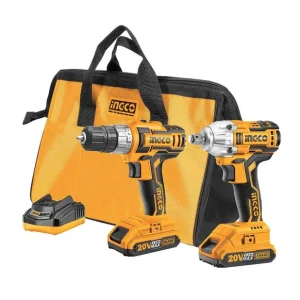 Set Completo Utensili Trapano Avvitatore Impulsi 20V Due Batterie Borsa Tela Express Levering