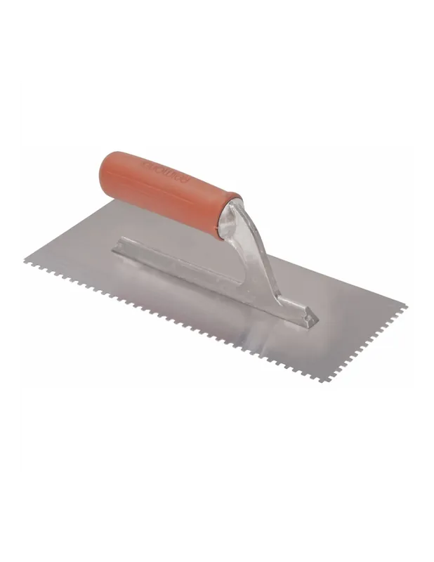 Beperkte Voorraad Frattone Spatola Dentata 28x12 cm Impugnatura Gomma Dente 3x3 mm