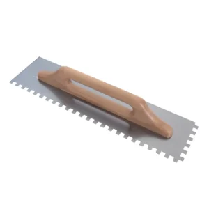 Spatola Dentata Acciaio 48x13cm Impugnatura Legno Cerato 10x10mm Favoriet