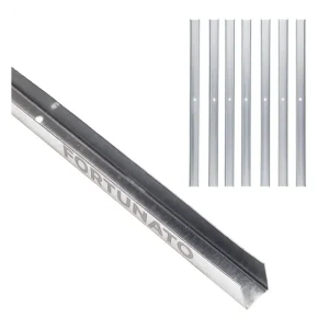 Guida U Standard 2 m Profilo Preforato Sp 0,6 mm Fissaggio Cartongesso 8 Pezzi 1 pz., 30 x 28 x 30 mm Seizoensaanbieding