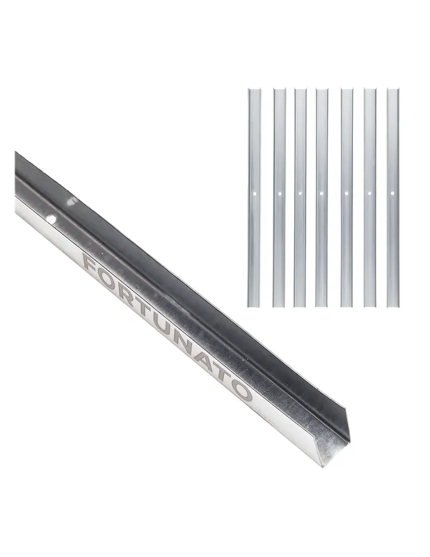 Guida U Standard 2 m Profilo Preforato Sp 0,6 mm Fissaggio Cartongesso 8 Pezzi 1 pz., 30 x 28 x 30 mm Seizoensaanbieding