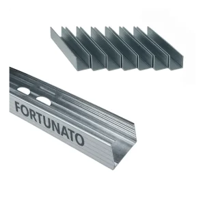 Montante C Standard 2 m Profilo Preforato Sp 0,6 mm Fissaggio Cartongesso 8 Pz 1 pz., 15 x 48 x 15 mm Seizoensaanbieding