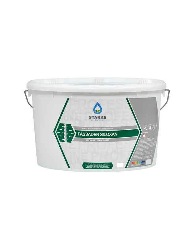 Hoge Kwaliteit Pittura Murale Fassaden Siloxan Quarzo Acril Silossanico Idrorepellente 1 pz., 5 lt