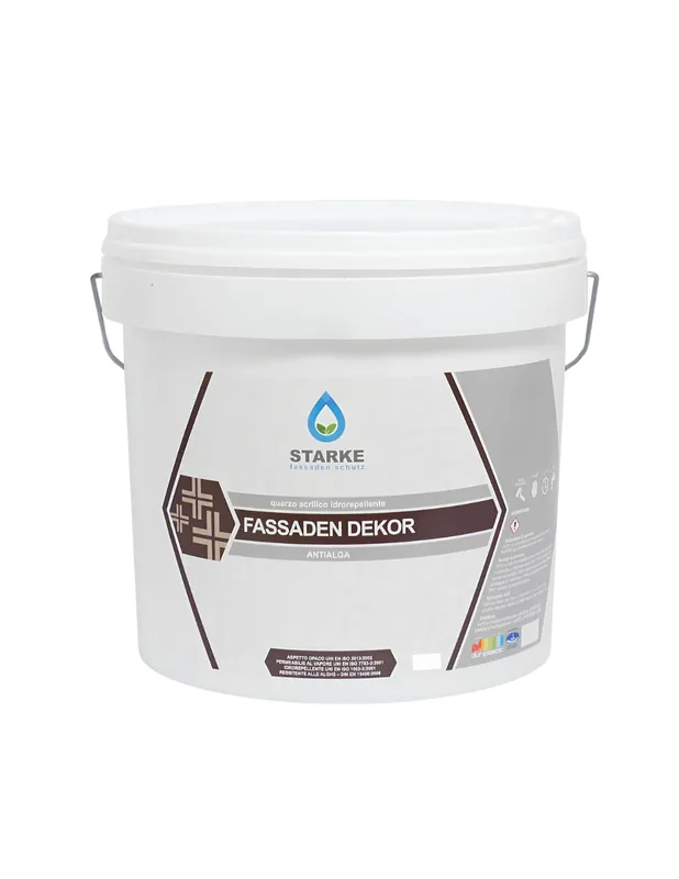 Premium Quarzo Fine Fassaden Dekor Acrilico Coprente Idrorepellente Antialga Antimuffa 1 pz., 5 lt