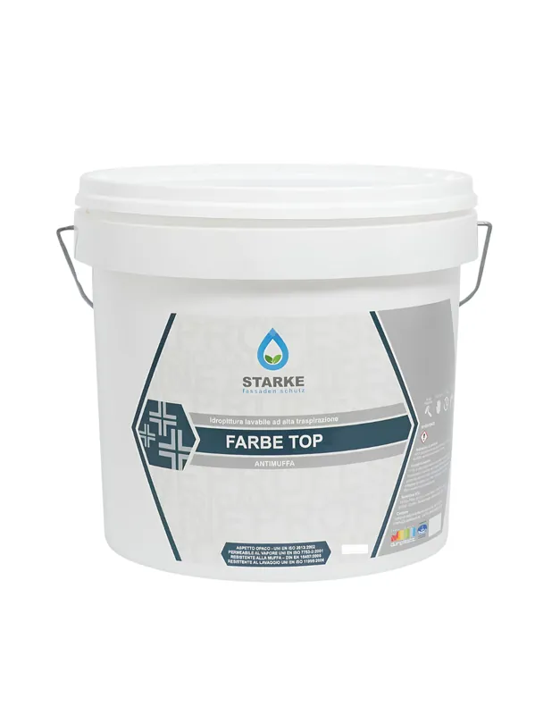 Koopje Farbe Top Pittura Murale Superlavabile Igienizzante Antimuffa Ottima Copertura 1 pz., 5 lt