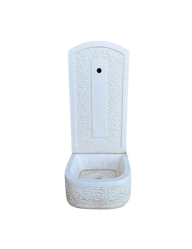 Fontana Giardino Calcestruzzo Senza Rubinetto 40x40xH.90 cm Serie Grecale Rechtstreeks Van De Fabrikant