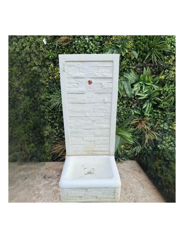 Lage Prijs Fontana Giardino Calcestruzzo Senza Rubinetto 40x40xH90Cm Serie Muraglietto