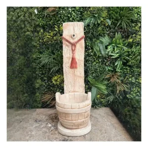 Koop Online Fontana Giardino Calcestruzzo Cemento Senza Rubinetto 29x36xH.89cm Modello Corda