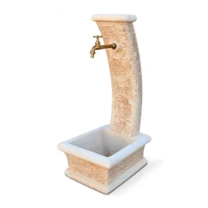 Op = Op Fontana Da Giardino Modello Luna Calcestruzzo Cemento H100 Cm Senza Rubinetto Design Elegante