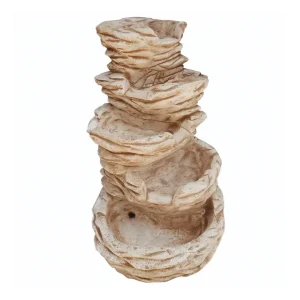 Fontana Giardino Niagara Marrone Calcestruzzo Senza Rubinetto 70 x 60 x h.95 cm Fabrieksprijs