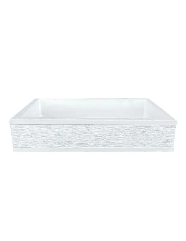 Pilozza Serie Grecale Cemento Finitura Zigrinata L.45 x P.35 x H.16 Cm Gratis Retour
